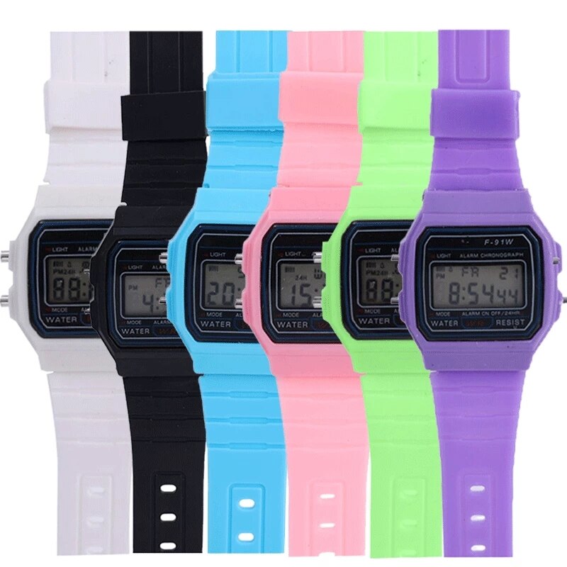 LED Electronic Watch Waterproof Sports Watch Men's F91W Silicone Strap Women's Watch Vintage Silicone Strap Lovers Sports Watch